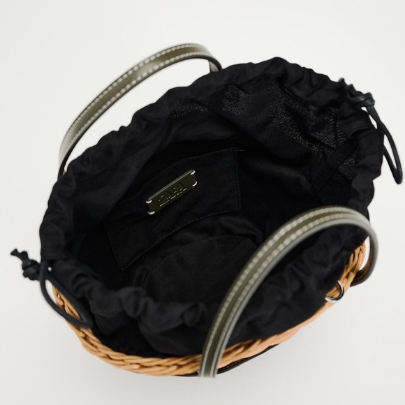 Zara woven basket bag rattan leather, metal details - Picture 9 of 10